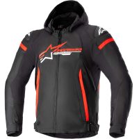 Alpinestars Textiljacka Zaca Vattentät Svart/Röd/Vit, S