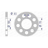 Alu Standard Rear Sprocket - 428 Afam
