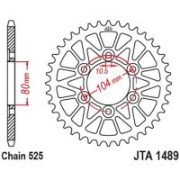 Aluminium Ultra-light Rear Sprocket 1489-520 JT SPROCKETS