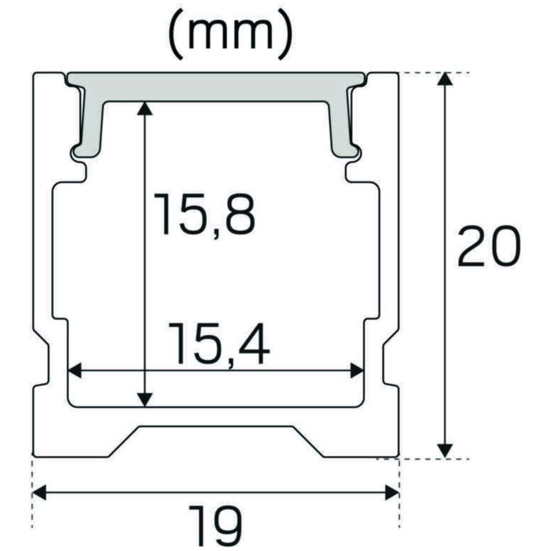 Aluminiumprofil Hide-a-lite Art High 2m, Hide-a-Lite