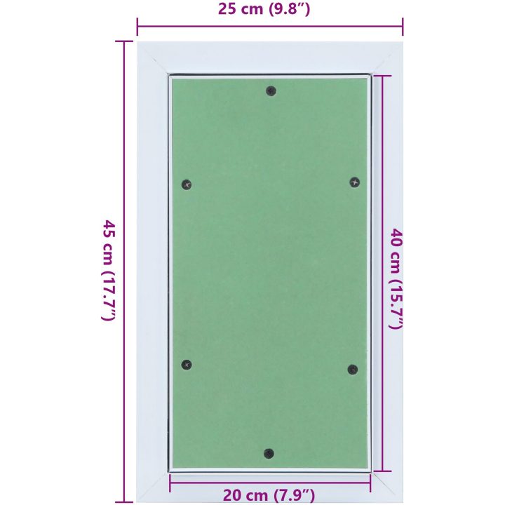 Aluminiumram med gipsskiva 200x400 mm vidaXL 450 x 250 x 12.5 mm – bild 10