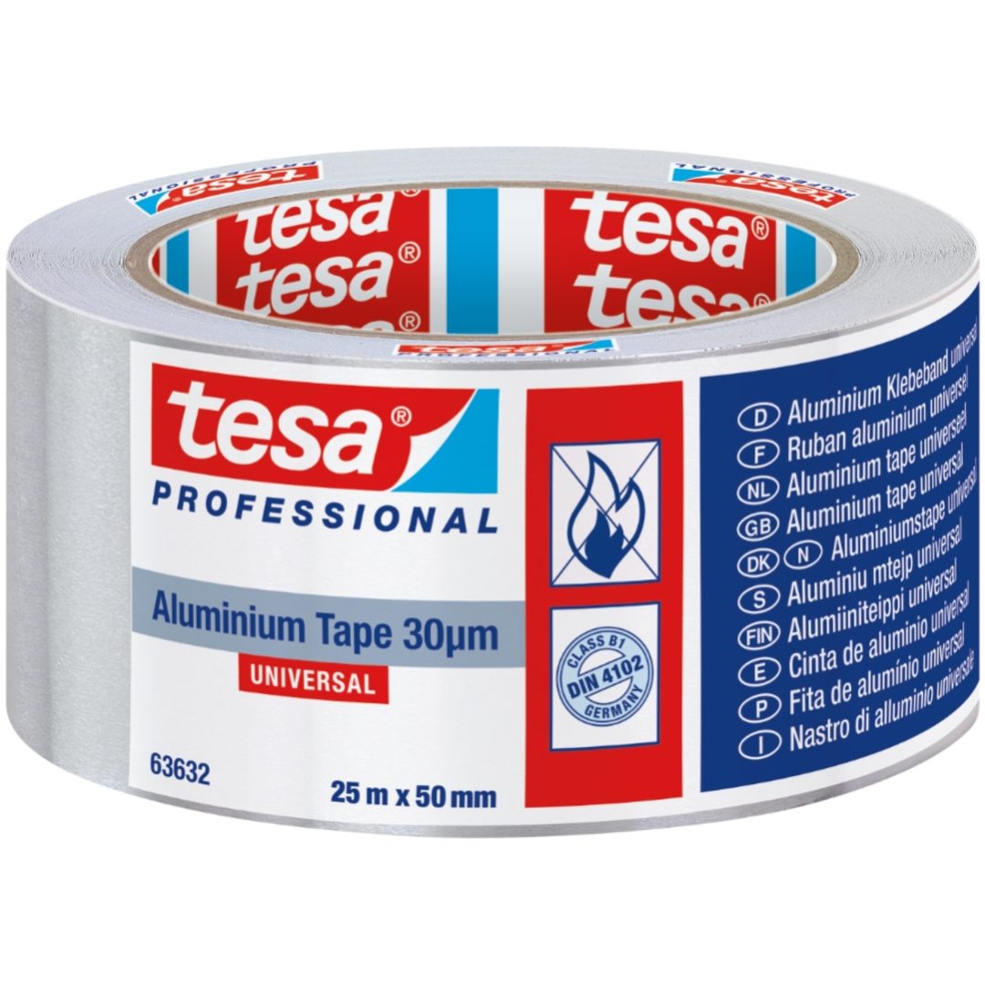 Aluminiumstejp 63632 25mx50mm TESA Bredd: 50 mm L: 25 m