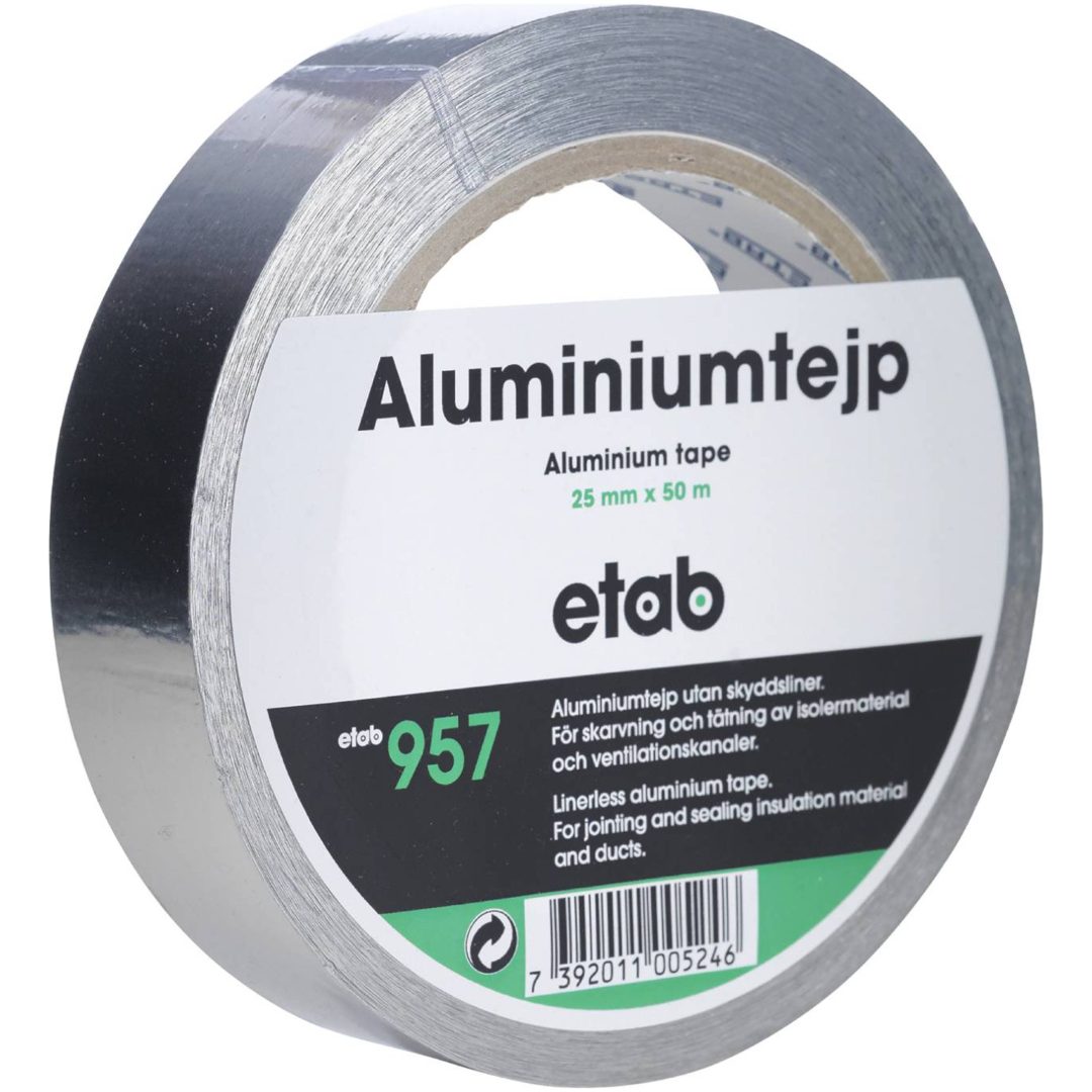 Aluminiumtejp 957 ETAB TEJP ALUMINIUM 957 25MMX50M