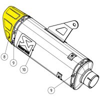 Ändlock Svart Titan AKRAPOVIC