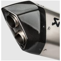 Ändstycke Slash-Cut Kolfiber Svart AKRAPOVIC