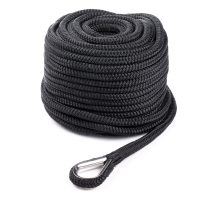 Ankarlina Dockline med kaus 12mm 35m svart Qvarken