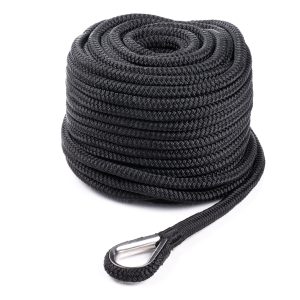 Ankarlina Dockline med kaus 14mm 40m svart Qvarken