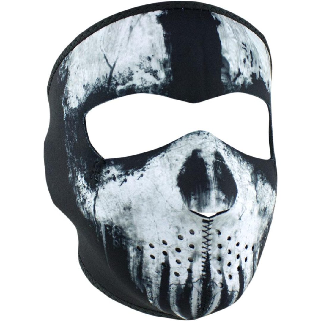 Ansiktsmask Ghost Skull Svart/Grå/Vit Zan Headgear One Size