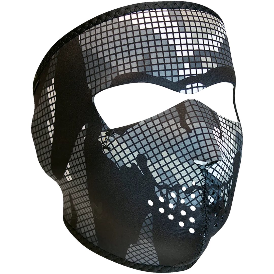 Ansiktsmask GLOW VAMPIRE Svart/Vit/Röd Zan Headgear