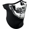 Ansiktsmask Halv 3 PANEL SKULL Svart/Vit Zan Headgear Ansiktsmask – miniatyr 1