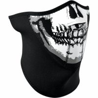 Ansiktsmask Halv 3 PANEL SKULL Svart/Vit Zan Headgear