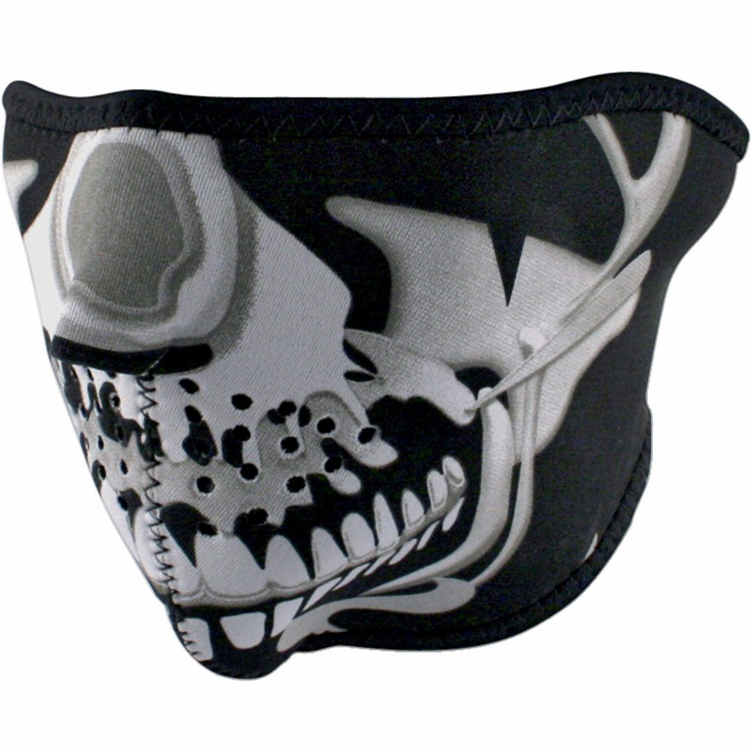 Ansiktsmask Halv Chrome Svart Zan Headgear Ansiktsmask