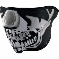 Ansiktsmask Halv Chrome Svart Zan Headgear