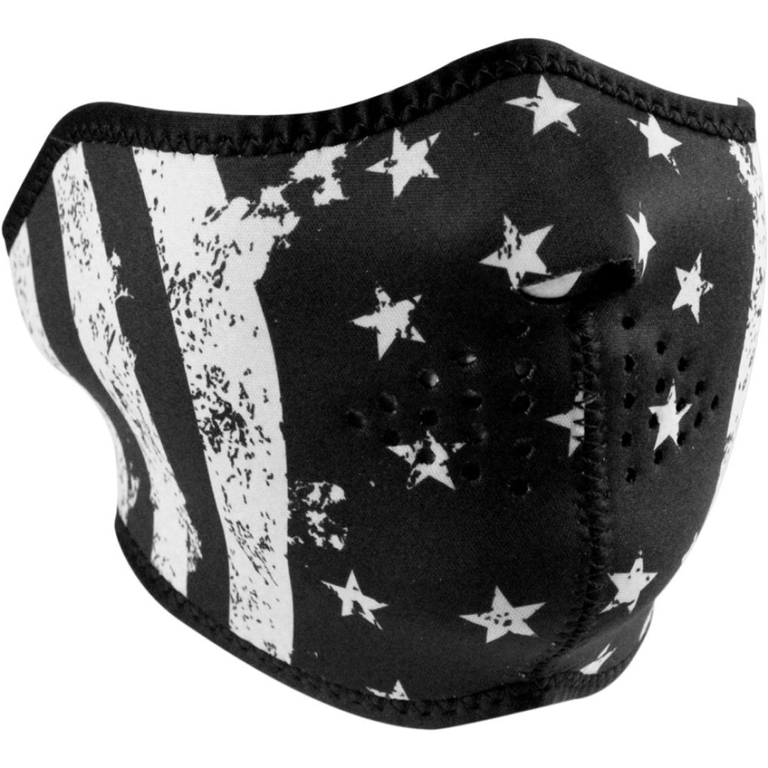 Ansiktsmask Halv FLAG Svart/Vit Zan Headgear Ansiktsmask