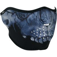 Ansiktsmask Halv MIDNIGHT SKULL Mörkblå/Svart Zan Headgear