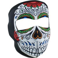 Ansiktsmask Muerte Skull Mörkgrön/Röd/Svart/Vit Zan Headgear