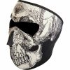 Ansiktsmask SKULL FACE GLOW Svart/Vit Zan Headgear One Size – miniatyr 1