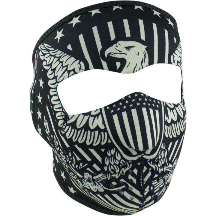 Ansiktsmask Vintage Eagle Svart/Grå Zan Headgear One Size