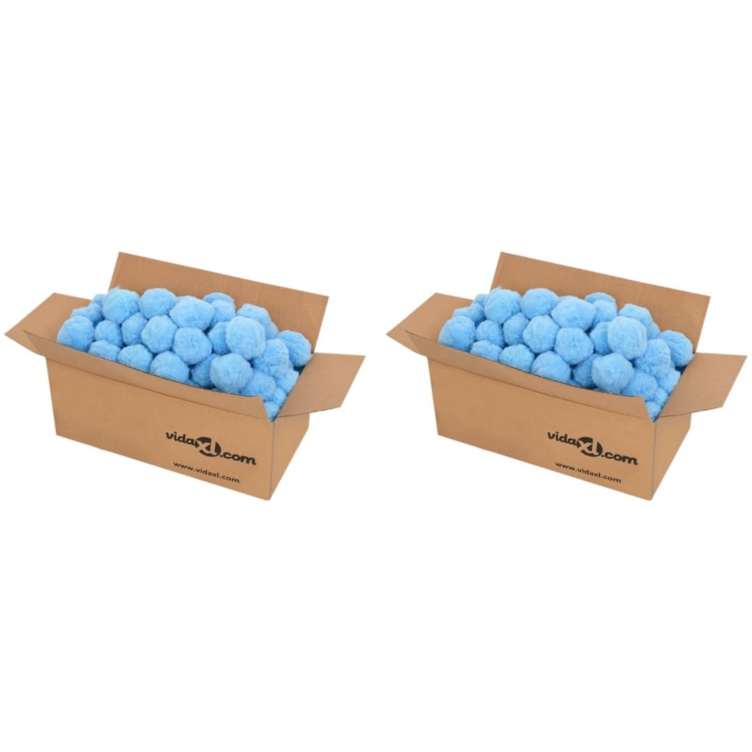 Antibakteriella filterbollar blå 1400 g polyeten vidaXL