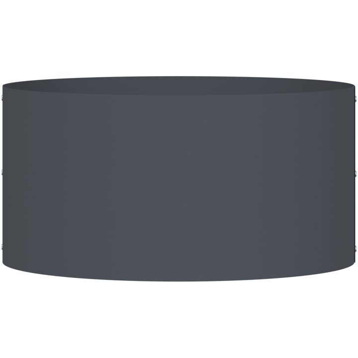 Antracit Metallkruka Grå Metall Hållbar vidaXL 40 cm diameter – bild 5