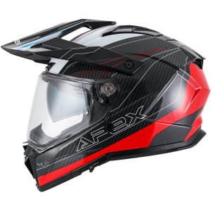 APEX Hjälm AC500 Carbon Sahara vit/röd/blå glansig L