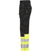 Arbetsbyxor 2514 Stretch Varsel Svart Gul Jobman – miniatyr 2