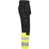 Arbetsbyxor 2514 Stretch Varsel Svart Gul Jobman – miniatyr 4