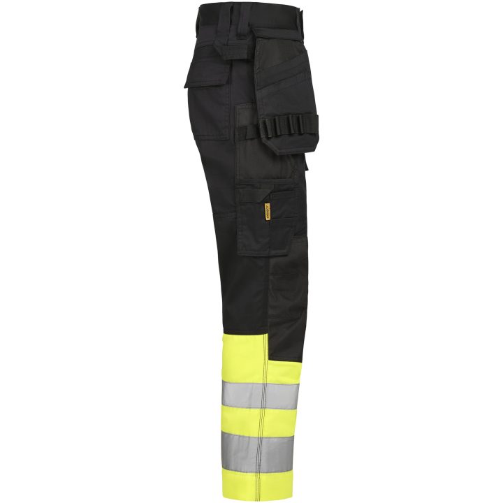 Arbetsbyxor 2514 Stretch Varsel Svart Gul Jobman – bild 4