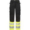 Arbetsbyxor 2514 Stretch Varsel Svart Gul Jobman – miniatyr 5