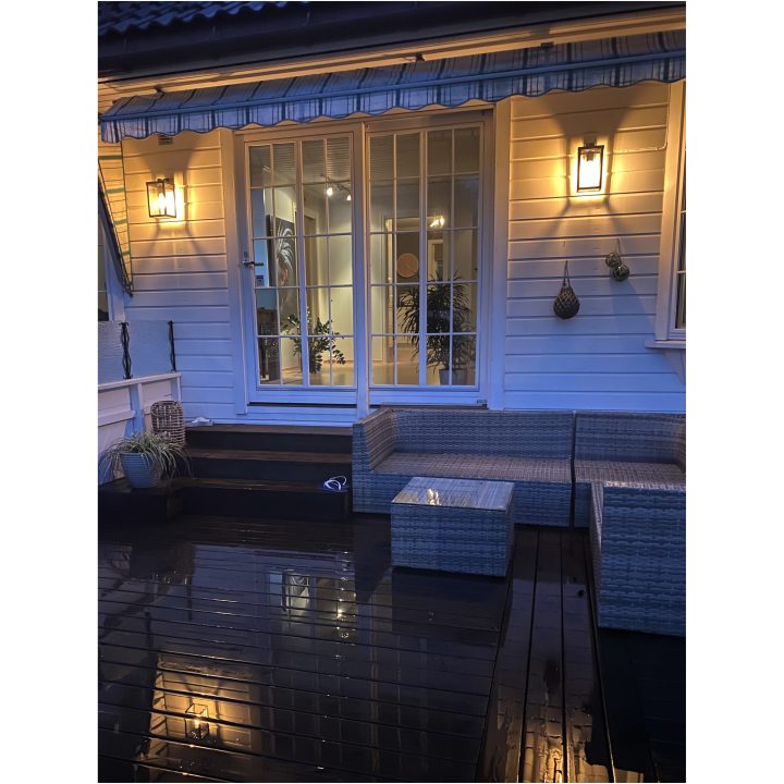 Arendal Vägglampa Ute, Liten Svart ANETA HOME Svart /Klar – bild 4