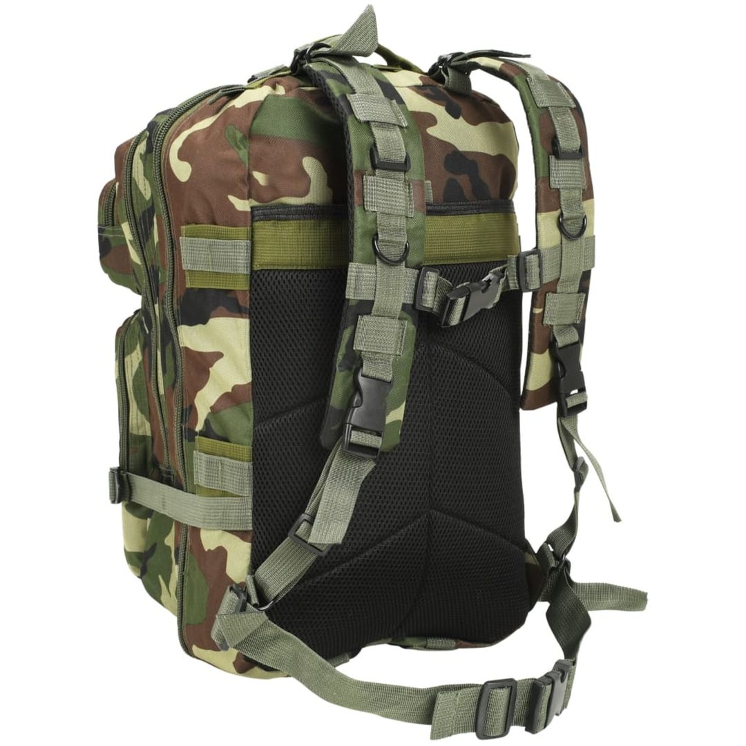 Arméryggsäck 50 L kamouflage vidaXL – bild 3
