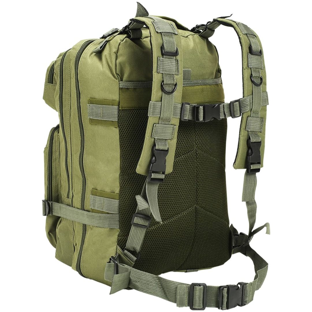 Arméryggsäck 50 L olivgrön vidaXL – bild 3