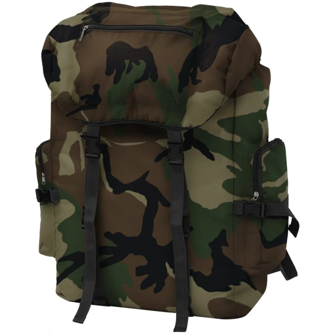 Arméryggsäck kamouflage vidaXL 65 l