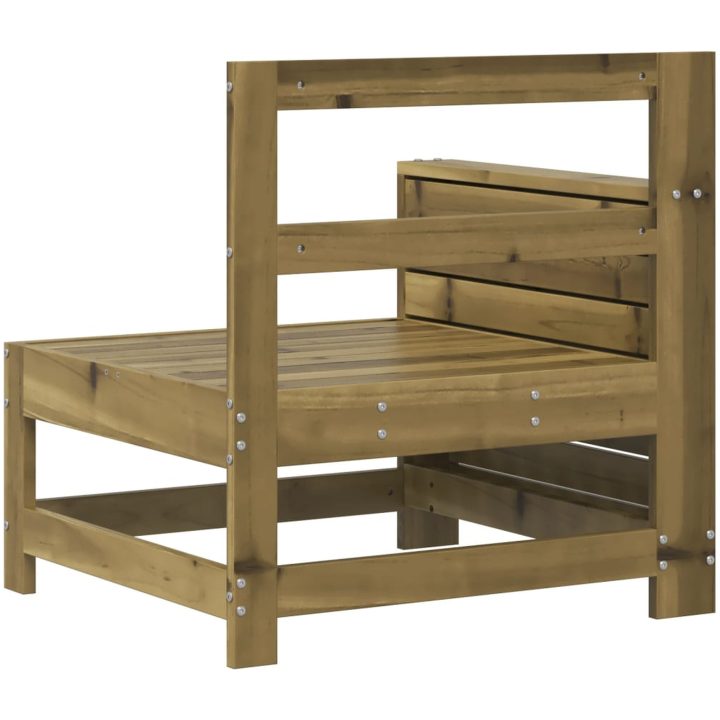 Armstödssoffa med sidobord impregnerad furu vidaXL – bild 6