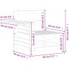 Armstödssoffa med sidobord massivt douglasträ vidaXL – miniatyr 10