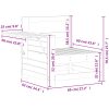 Armstödssoffa med sidobord vit massiv furu vidaXL – miniatyr 10