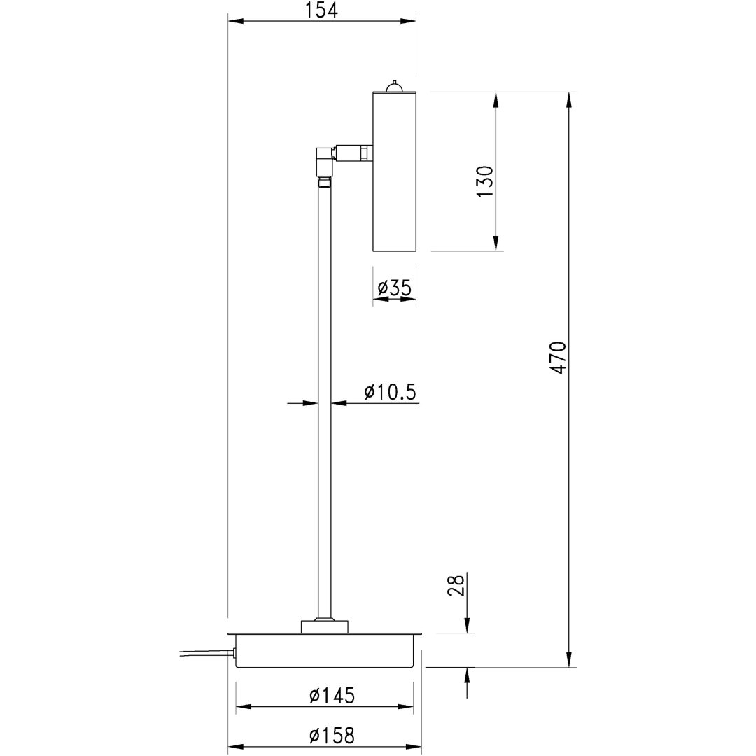 Artic Bordlampa, ANETA HOME Sockel LED Vit /Krom – bild 6