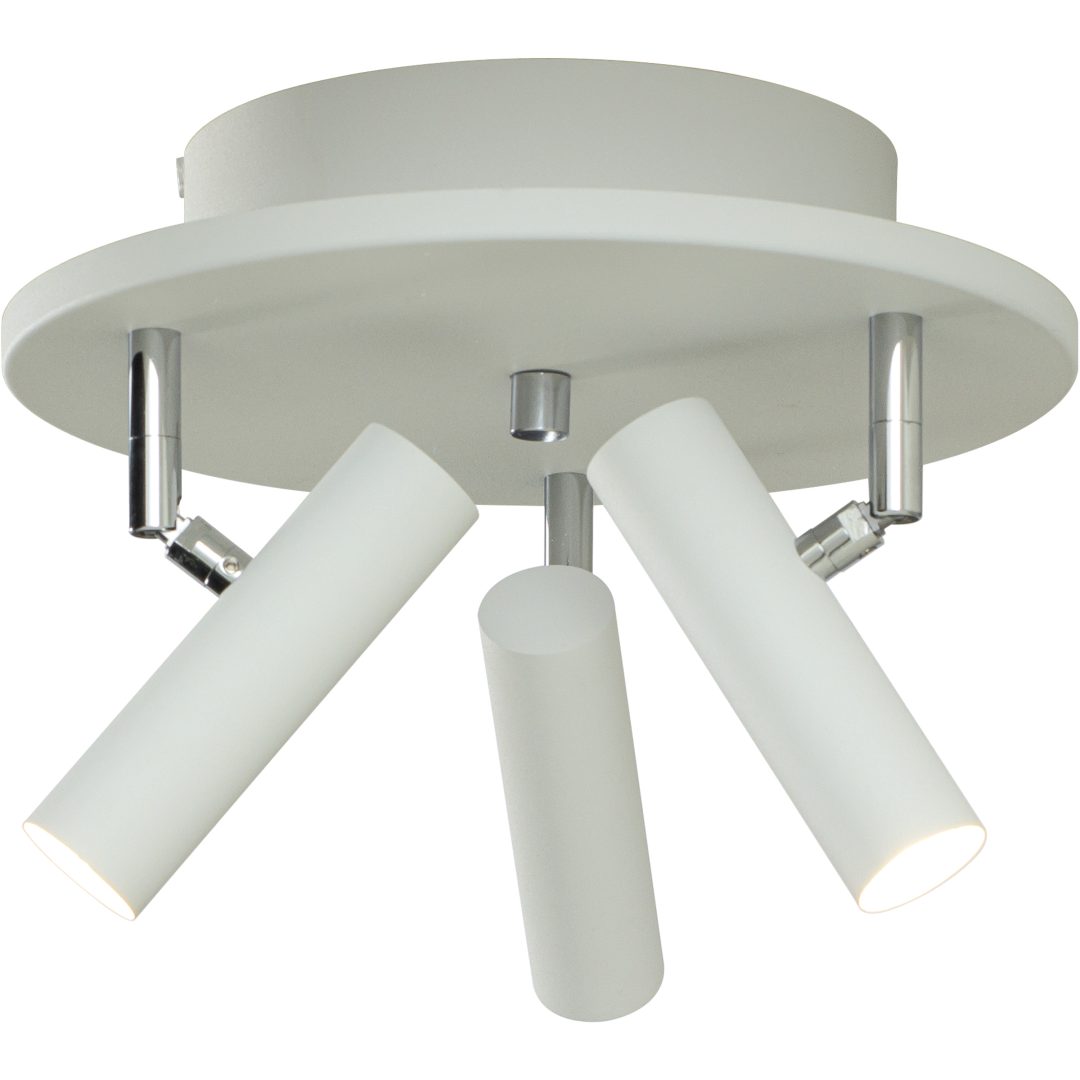 Artic Takspot Rund 3:a, ANETA HOME Sockel LED Vit /Krom
