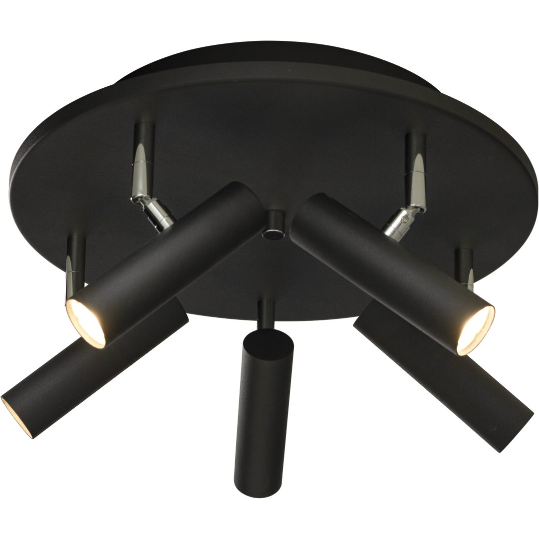 Artic Takspot Rund 5:a, ANETA HOME Sockel LED Svart /Stål – bild 4