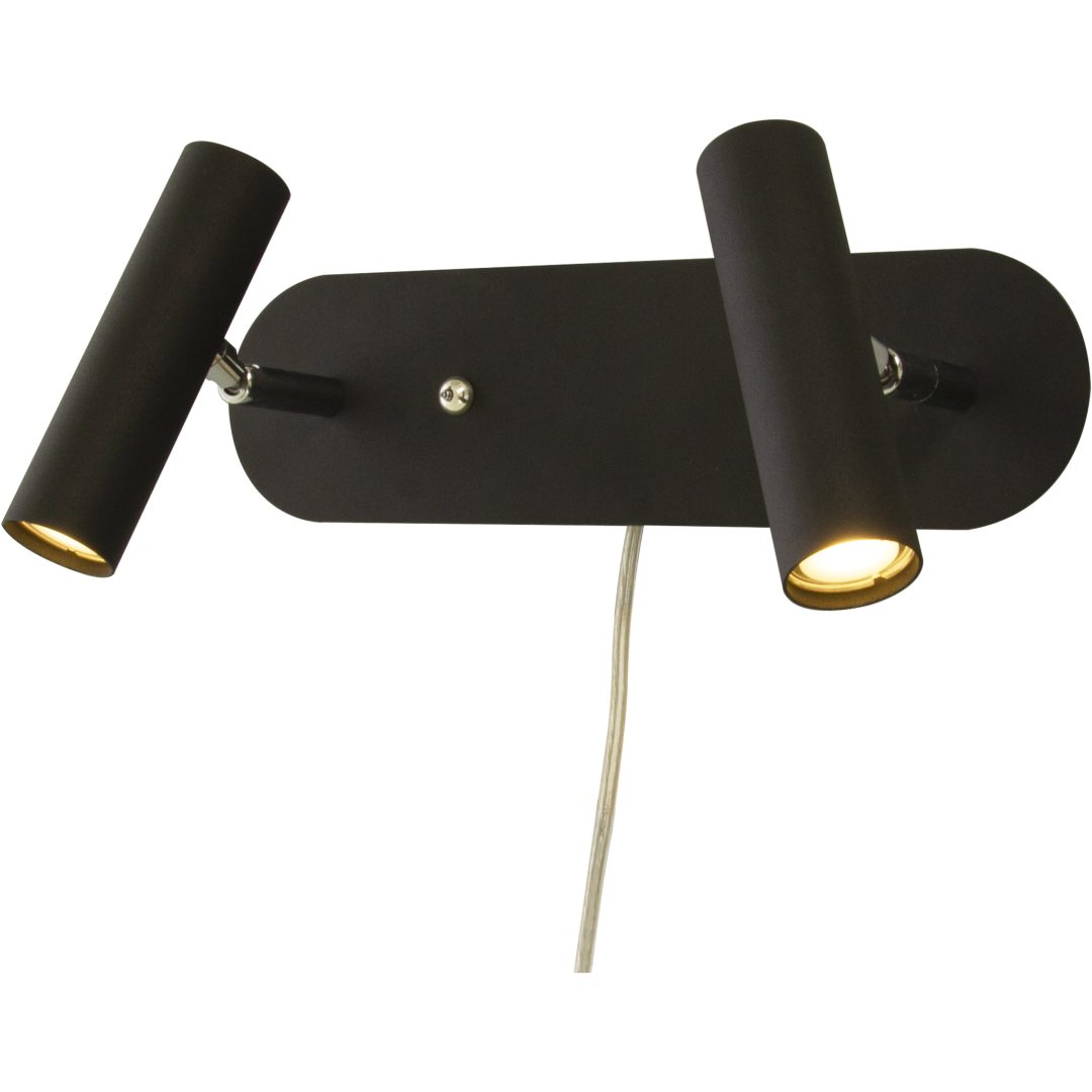 Artic Vägglampa ANETA HOME Svart /Krom