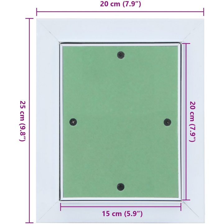 Åtkomstpanel med aluminiumram och gips 150x200 mm vidaXL 250 x 200 x 12,5 mm – bild 10