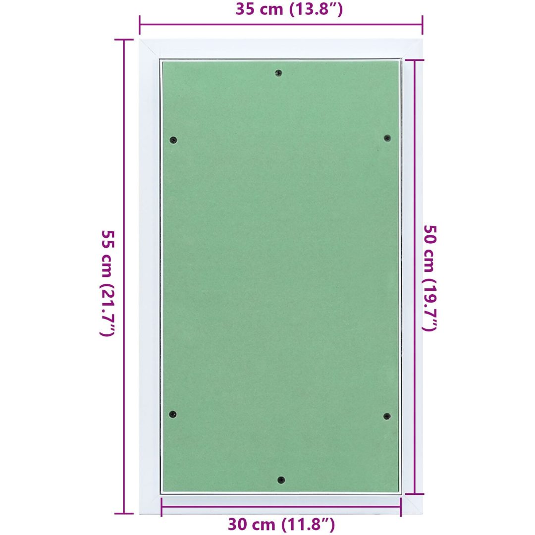 Åtkomstpanel med aluminiumram och gips 300x500 mm vidaXL 550 x 350 x 12.5 mm – bild 10