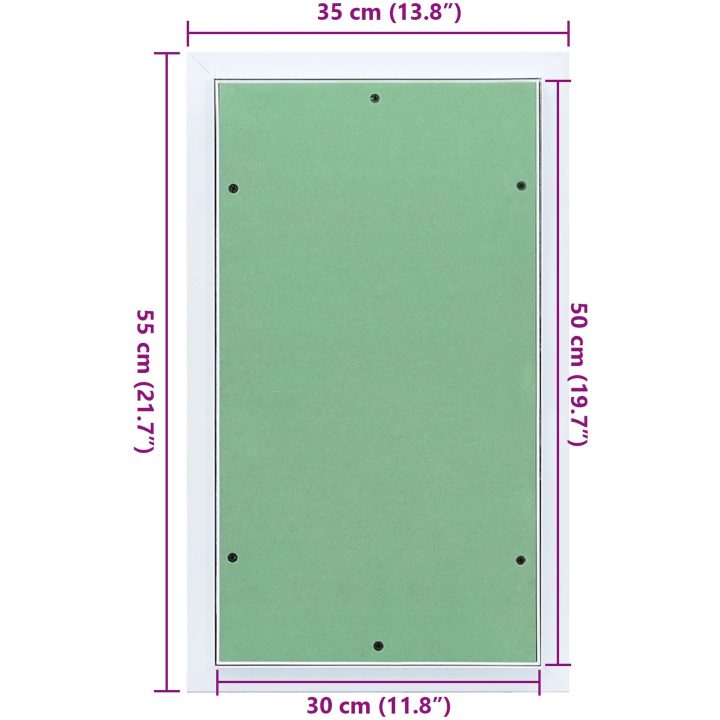 Åtkomstpanel med aluminiumram och gips 300x500 mm vidaXL 550 x 350 x 12.5 mm – bild 10