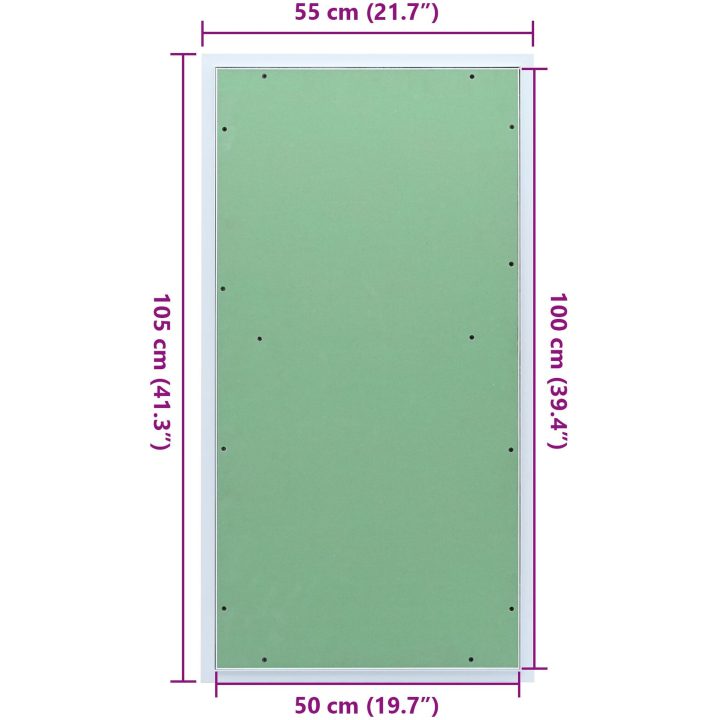 Åtkomstpanel med aluminiumram och gips 500x1000 mm vidaXL 1050 x 550 x 12,5 mm – bild 10