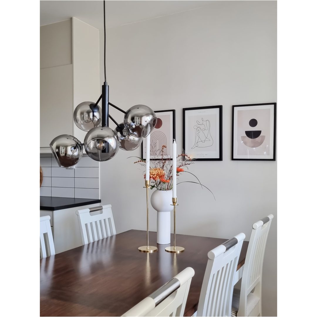 Atom Taklampa, Svart/rök ANETA HOME Sockel E14 Svart /Rökgrå – bild 6