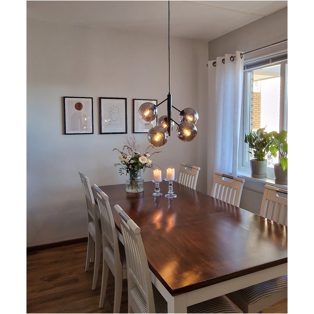 Atom Taklampa, Svart/rök ANETA HOME Sockel E14 Svart /Rökgrå – bild 5