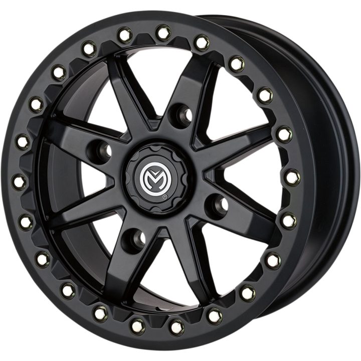Atv-fälg 544x Beadlock Svart Satin Aluminium MOOSE RACING – bild 2