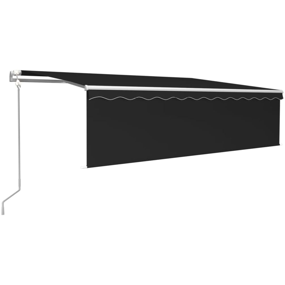 Automatiserad markis med rullgardin antracit vidaXL 5 x 3 m – bild 2