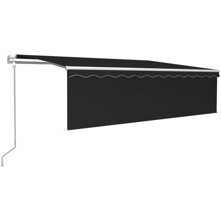 Automatiserad markis med rullgardin antracit vidaXL 5 x 3 m – bild 2