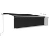 Automatiserad markis med rullgardin antracit vidaXL 5 x 3 m – miniatyr 4